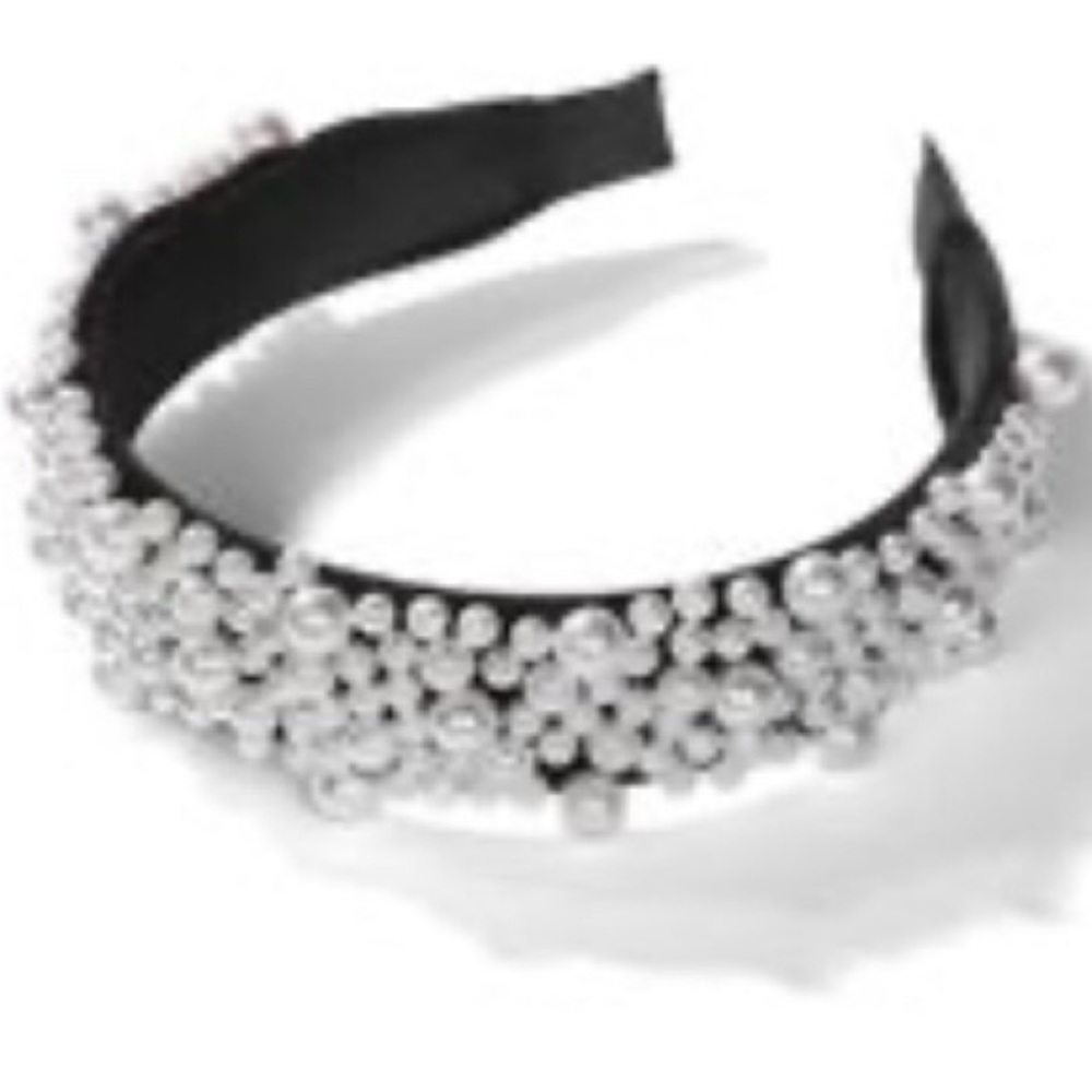 2/$20 Pearl encrusted headband (black) - Picture 2 of 4